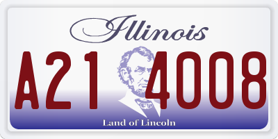 IL license plate A214008