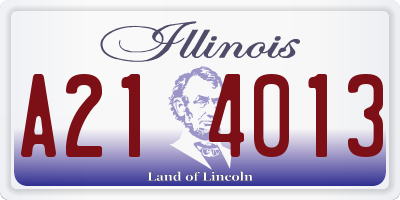 IL license plate A214013