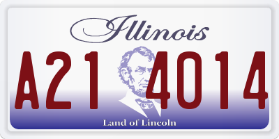 IL license plate A214014