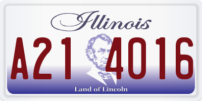 IL license plate A214016