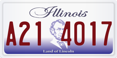 IL license plate A214017