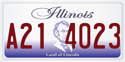 IL license plate A214023