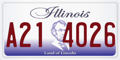 IL license plate A214026