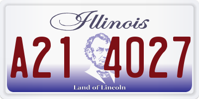 IL license plate A214027