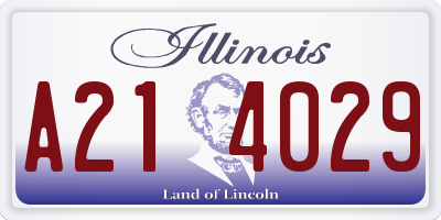 IL license plate A214029