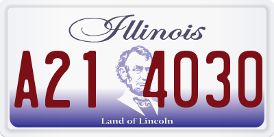 IL license plate A214030