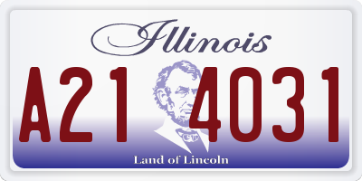 IL license plate A214031