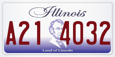IL license plate A214032