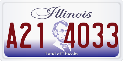 IL license plate A214033