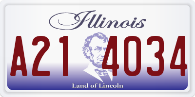 IL license plate A214034