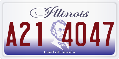 IL license plate A214047
