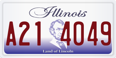IL license plate A214049