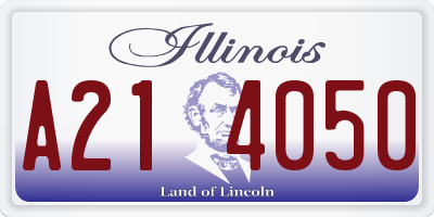 IL license plate A214050