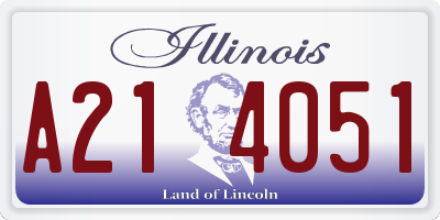 IL license plate A214051