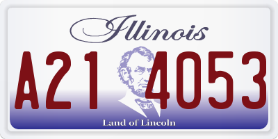 IL license plate A214053