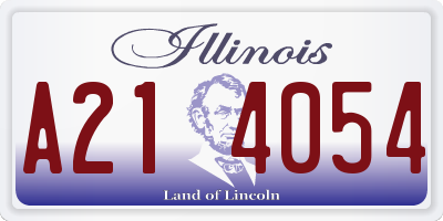 IL license plate A214054