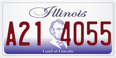 IL license plate A214055