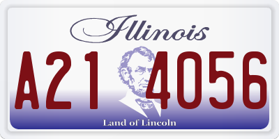 IL license plate A214056