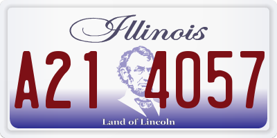 IL license plate A214057
