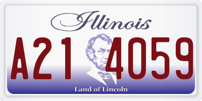 IL license plate A214059
