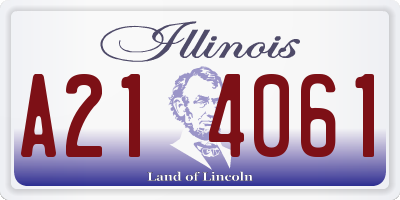 IL license plate A214061