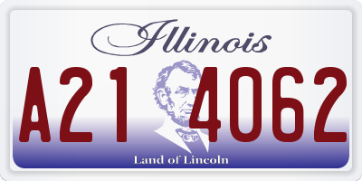 IL license plate A214062