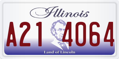 IL license plate A214064