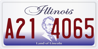 IL license plate A214065