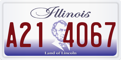 IL license plate A214067