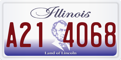 IL license plate A214068