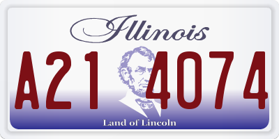 IL license plate A214074