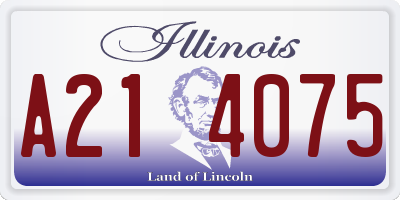 IL license plate A214075