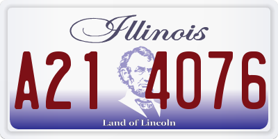 IL license plate A214076