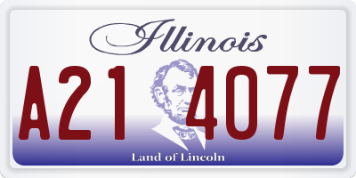 IL license plate A214077