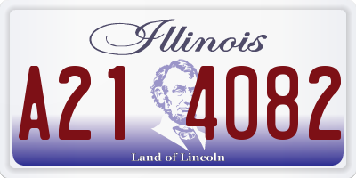 IL license plate A214082