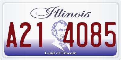 IL license plate A214085