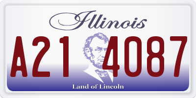 IL license plate A214087