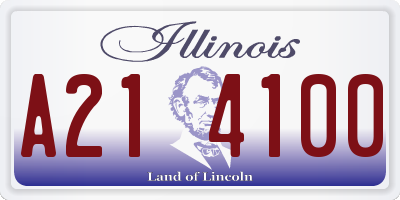 IL license plate A214100