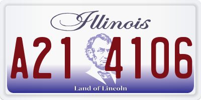 IL license plate A214106