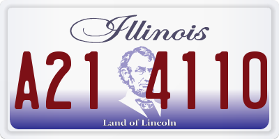 IL license plate A214110
