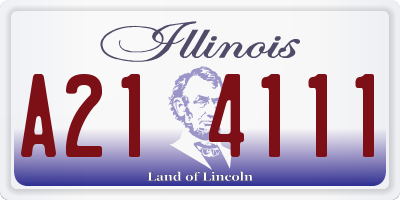 IL license plate A214111