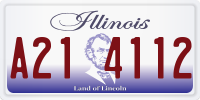 IL license plate A214112