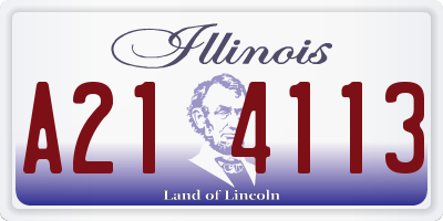 IL license plate A214113