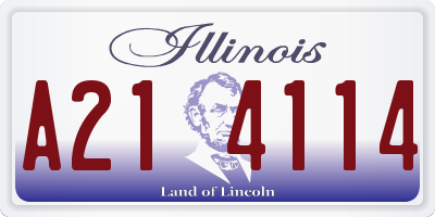 IL license plate A214114