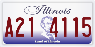 IL license plate A214115