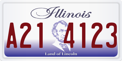 IL license plate A214123