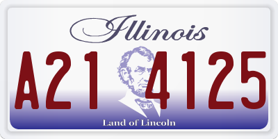 IL license plate A214125