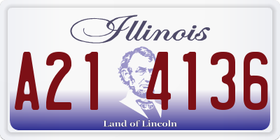 IL license plate A214136