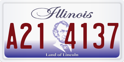 IL license plate A214137