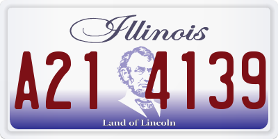 IL license plate A214139